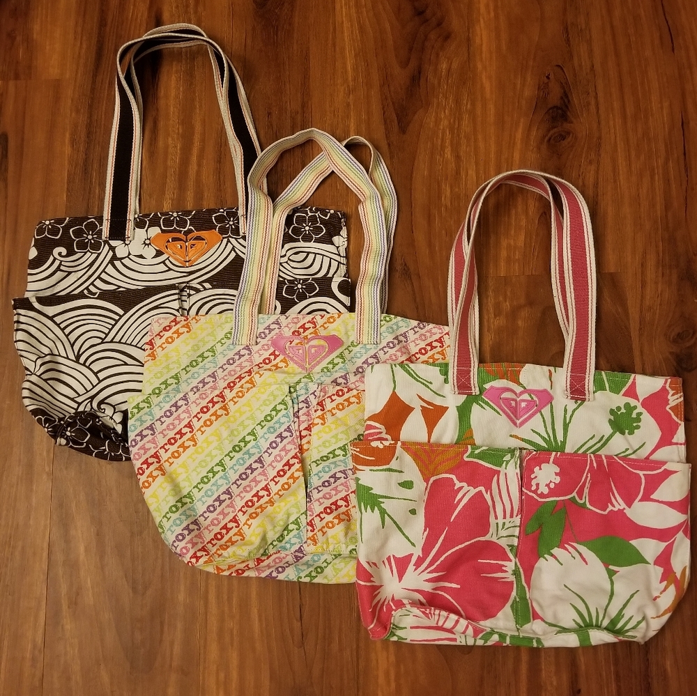 ONE Roxy canvas tote/beach bag - Picture 1 of 12